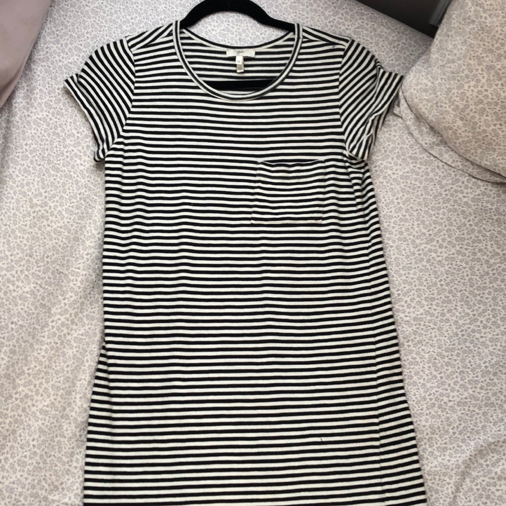 Black and white striped Joie dress size xs